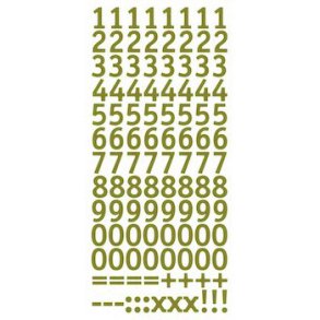 Stickers Tal guld 2567 S6