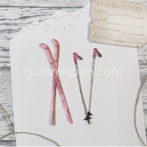 Die Slalomskidor gummiapan 