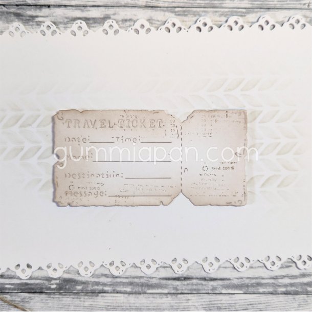 Die Resebiljett gummiapan FORUDBESTILLING