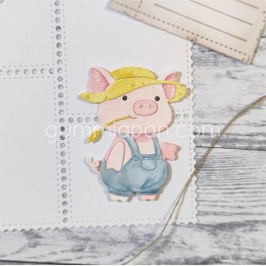 Die Snickarbyxa & Str�hatt till Piggy gummiapan FORUDBESTILLING