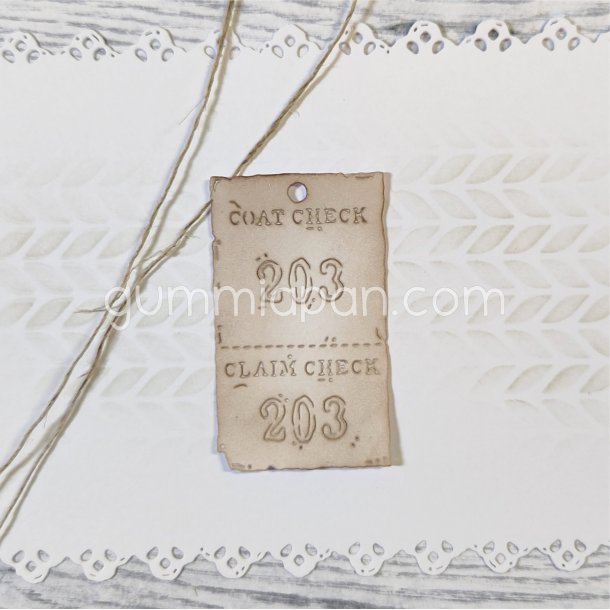 Die Garderobsbiljett gummiapan FORUDBESTILLING