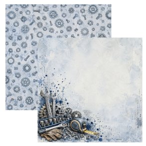 Designpapir Garage Life 30,5 x 30,5 cm. - Luna Hobby