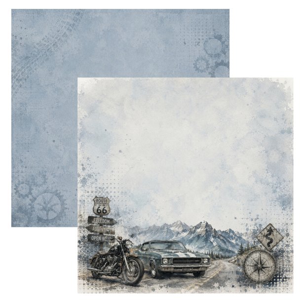 Designpapir Freedom 30,5 x 30,5 cm. - Luna Hobby