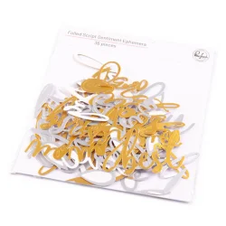 Foiled Script Sentiment ephemera - Pinkfresh Studio