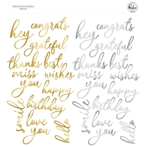 Foiled Script Sentiment ephemera - Pinkfresh Studio