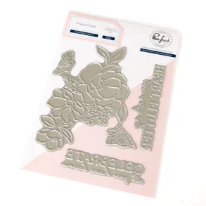 Butterflies in Bloom press plate PinkFresh Studio