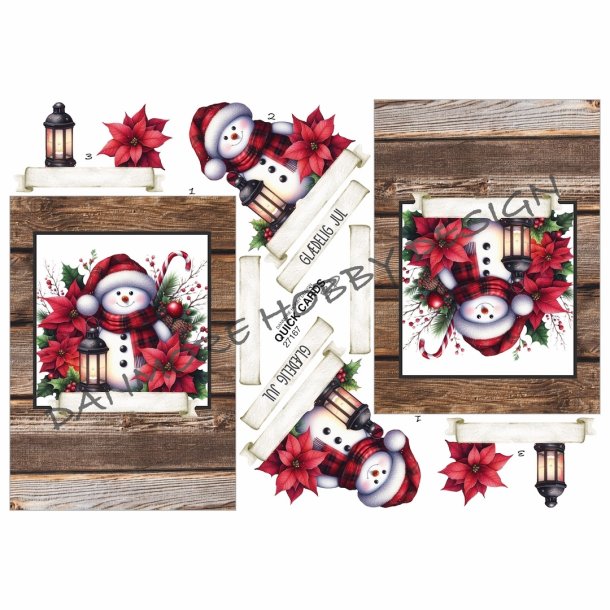 3D ark Snemand med nissehue M11