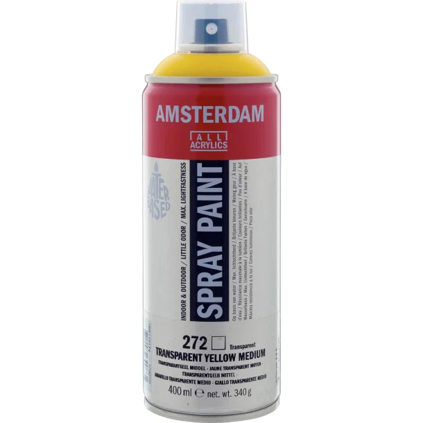 AMSTERDAM Spray paint 400 ml Transparent Yellow Medium 272