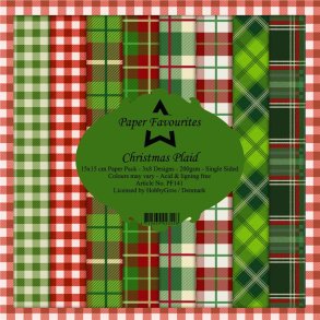 LS BESKRIVELSE Paper Favourites Paper Pack Christmas Plaid PF141 15x15cm BESTILLINGSVARE