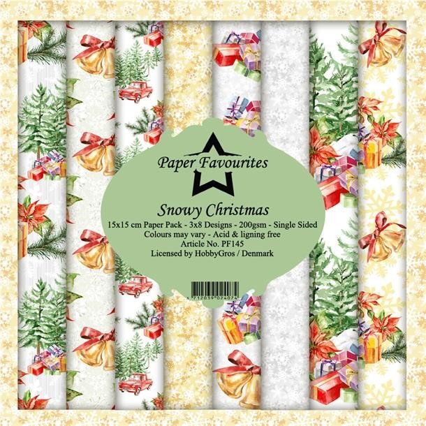 LS BESKRIVELSE Paper Favourites Paper Pack Snowy Christmas PF145 15x15cm BESTILLINGSVARE