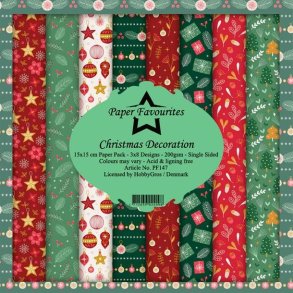 LS BESKRIVELSE Paper Favourites Paper Pack Christmas Decoration PF147 15x15cm BESTILLINGSVARE