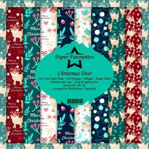 LS BESKRIVELSE Paper Favourites Paper Pack Christmas Deer PF148 15x15cm BESTILLINGSVARE
