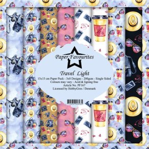 LS BESKRIVELSE Paper Favourites Paper Pack Travel Light PF167 15x15cm BESTILLINGSVARE