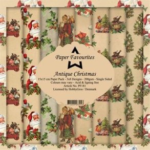 LS BESKRIVELSE Paper Favourites Paper Pack Antique Christmas PF181 15x15cm  BESTILLINGSVARE
