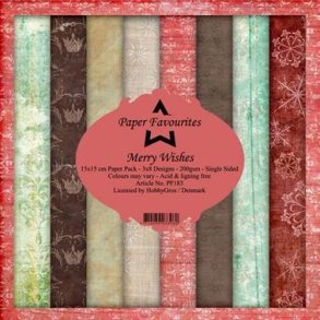 LS BESKRIVELSE Paper Favourites Paper Pack Merry Whishes PF183 15x15cm BESTILLINGSVARE