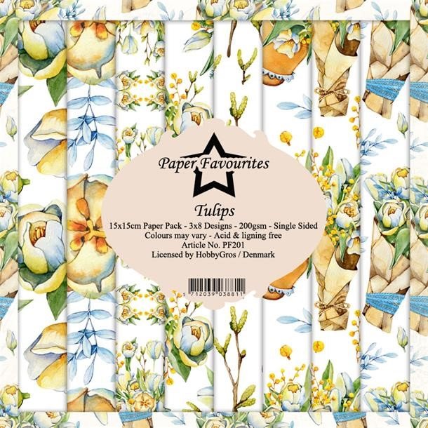 LS BESKRIVELSE Paper Favourites Paper Pack Tulips PF201 15x15cm  BESTILLINGSVARE