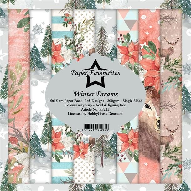 LS BESKRIVELSE Paper Favourites Paper Pack Winter Dreams PF215 15x15cm BESTILLINGSVARE