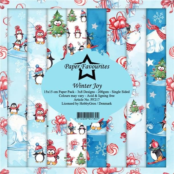 LS BESKRIVELSE Paper Favourites Paper Pack Winter Joy PF217 15x15cm BESTILLINGSVARE