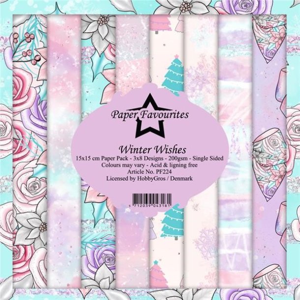 LS BESKRIVELSE Paper Favourites Paper Pack Winter Wishes PF224 15x15cm BESTILLINGSVARE