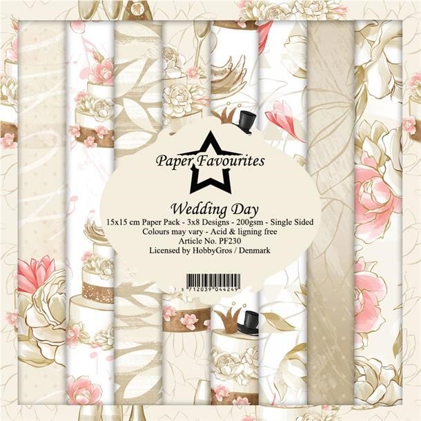 LS BESKRIVELSE Paper Favourites Paper Pack Wedding Day PF230 15x15cm BESTILLINGSVARE