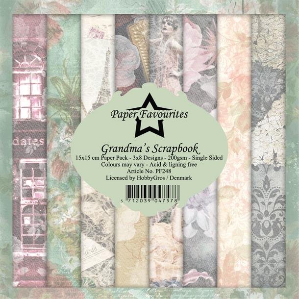 Papirblok PF248 Grandm'a Scrapbook 15x15cm