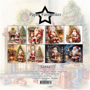 LS BESKRIVELSE Paper Favourites Paper Pack Santa PF264 15x15cm BESTILLINGSVARE