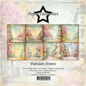 LS BESKRIVELSE Papirblok PF280 Parisian Streets 15x15cm Paper Favourites BESTILLINGSVARE