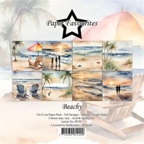 LS BESKRIVELSE Paper Favourites Paper Pack Beachy PF287 15x15cm BESTILLINGSVARE