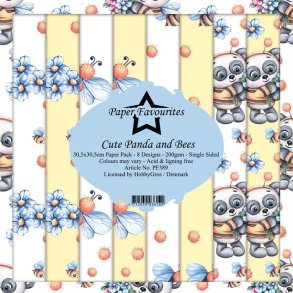 Papirblok PF389 30,5x30,5cm Cute Panda and Bees 8ark