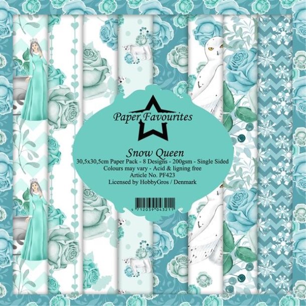 LS BESKRIVELSE Papirblok PF423 Snow Queen 30,5x30,5cm Paper Favourites BESTILLINGSVARE