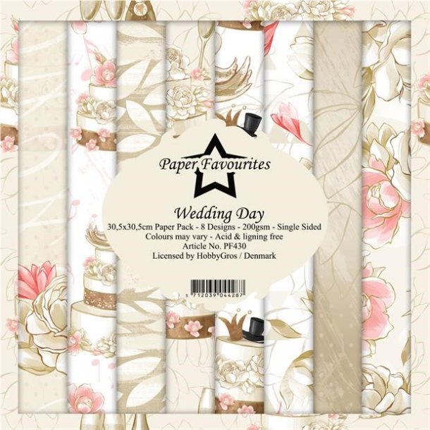 LS BESKRIVELSE Papirblok PF430 Wedding Day 30,5x30,5cm Paper Favourites BESTILLINGSVARE