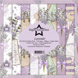 LS BESKRIVELSE Papirblok PF435 Lavender 30,5x30,5cm Paper Favourites BESTILLINGSVARE