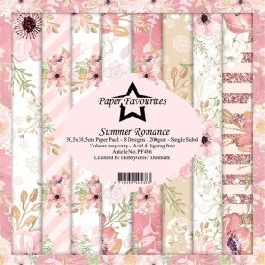 LS BESKRIVELSE Papirblok PF436 Summer Romance 30,5x30,5cm Paper Favourites BESTILLINGSVARE