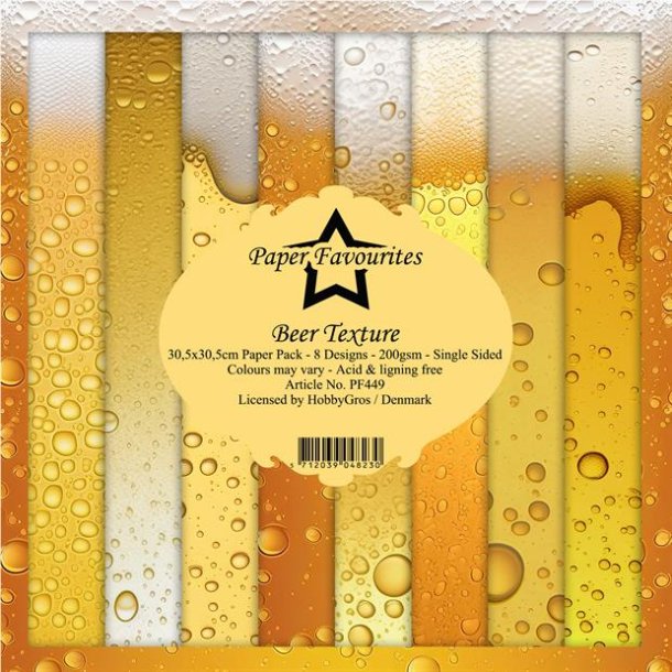 LS BESKRIVELSE Papirblok "Beer Texture" PF449 30,5 x 30,5 cm BESTILLINGSVARE