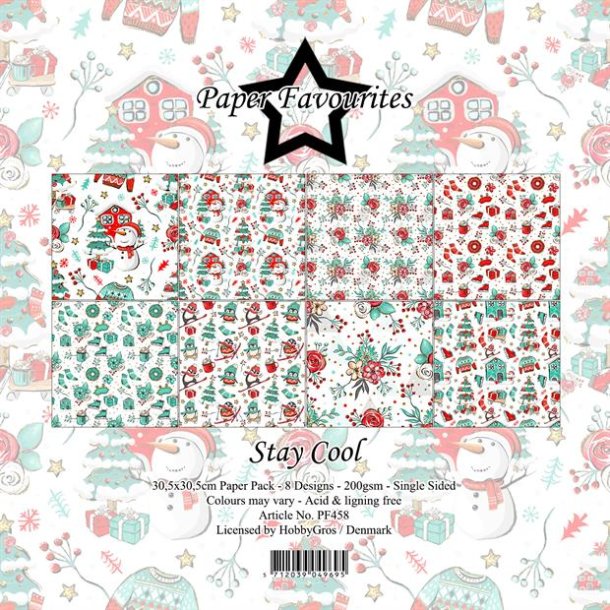LS BESKRIVELSE Papirblok 30,5x30,5cm Stay Cool PFA458 Paper Favourites BESTILLINGSVARE