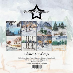 LS BESKRIVELSE Papirblok 30,5x30,5cm Winter Landscape PFA459 Paper Favourites BESTILLINGSVARE
