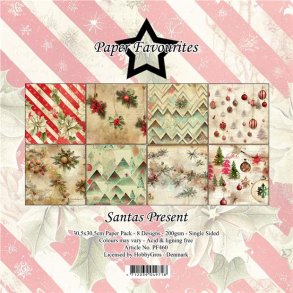 LS BESKRIVELSE Papirblok 30,5x30,5cm Santas Present PFA460 Paper Favourites BESTILLINGSVARE