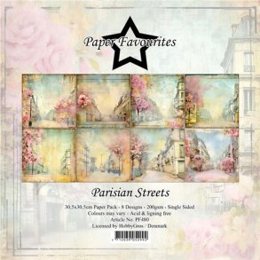 LS BESKRIVELSE Papirblok PF480 Parisian Streets 30,5x30,5cm Paper Favourites BESTILLINGSVARE