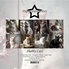 Paper Favourites Paper Pack Shabby Cats PF481 30,5x30,5cm 8ark xxx