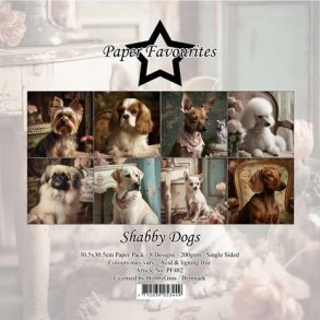 Paper Favourites Paper Pack Shabby Dogs PF482 30,5x30,5cm 8ark xxx