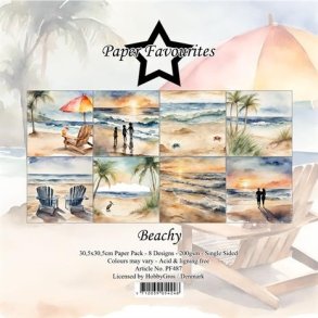 LS BESKRIVELSE Papirblok PF487 Beachy 30,5x30,5cm Paper Favourites BESTILLINGSVARE