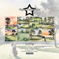 LS BESKRIVELSE Papirblok PF488 Golfing 30,5x30,5cm Paper Favourites BESTILLINGSVARE