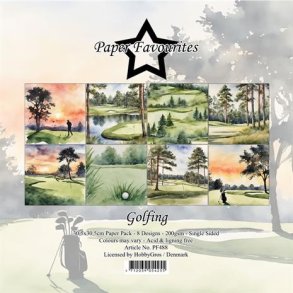 LS BESKRIVELSE Papirblok PF488 Golfing 30,5x30,5cm Paper Favourites BESTILLINGSVARE