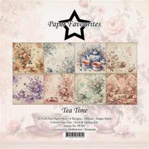 LS BESKRIVELSE Papirblok PF492 Tea Time 30,5x30,5cm Paper Favourites BESTILLINGSVARE