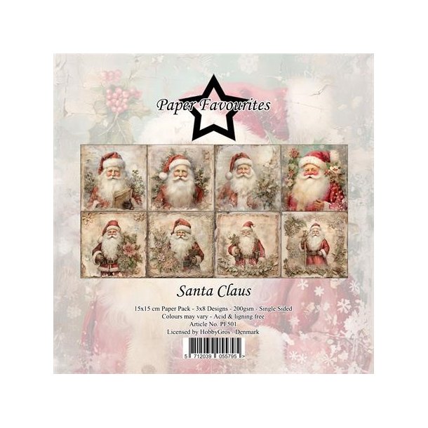 Papirblok PF501 Santa Claus 15x15cm Paper Favourites