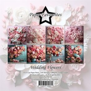 Papirblok PF502 Wedding Flowers 15x15cm Paper Favourites