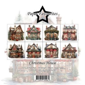 Papirblok PF504 Christmas House 15x15cm Paper Favourites xxx