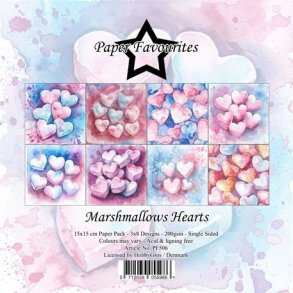 Papirblok PF506 Marshmallows Hearts 15x15cm Paper Favourites