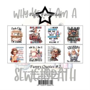 Papirblok PF525 Funny Quotes 2 15x15cm Paper Favourites