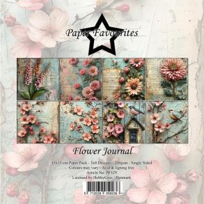 Papirblok PF529 Flower Journal 15x15cm Paper Favourites